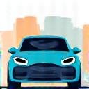 Electric vehicle with charging plug icon